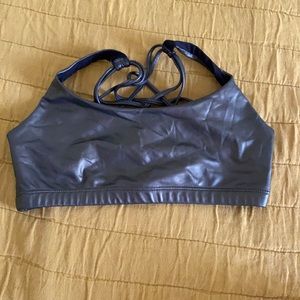 Onzie green metallic sports bra